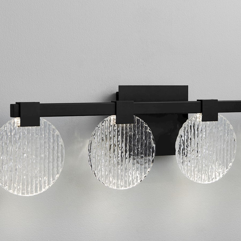 Oxygen Lighting Axiom 4 Light Vanity, Black