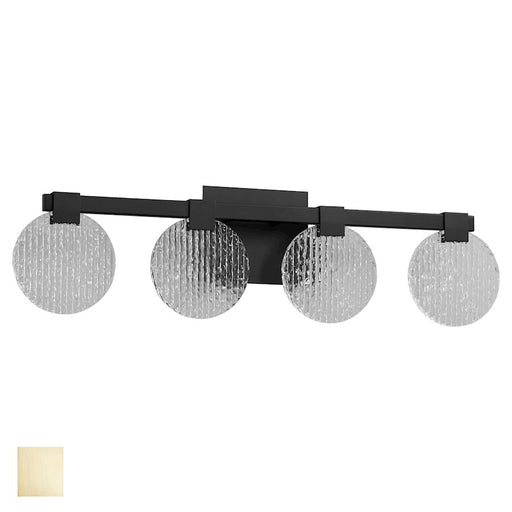 Oxygen Lighting Axiom 4 Light Vanity, Aged Brass - 3-5053-40