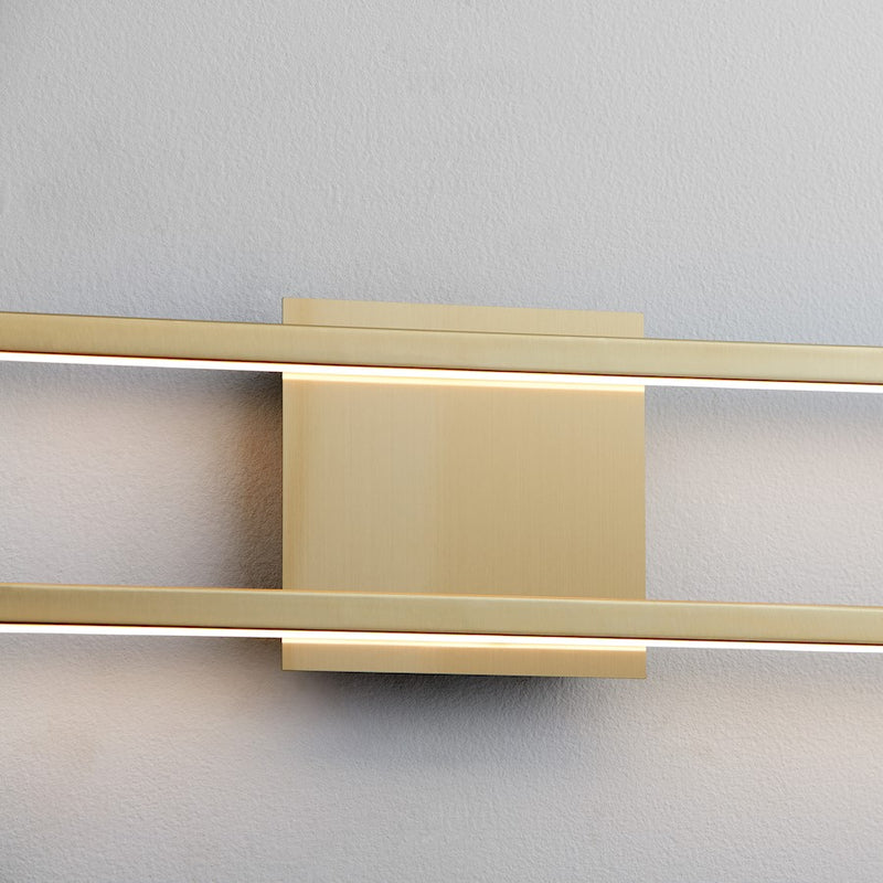 Oxygen Lighting Xanni 1 Light 25" Vanity, Aged Brass