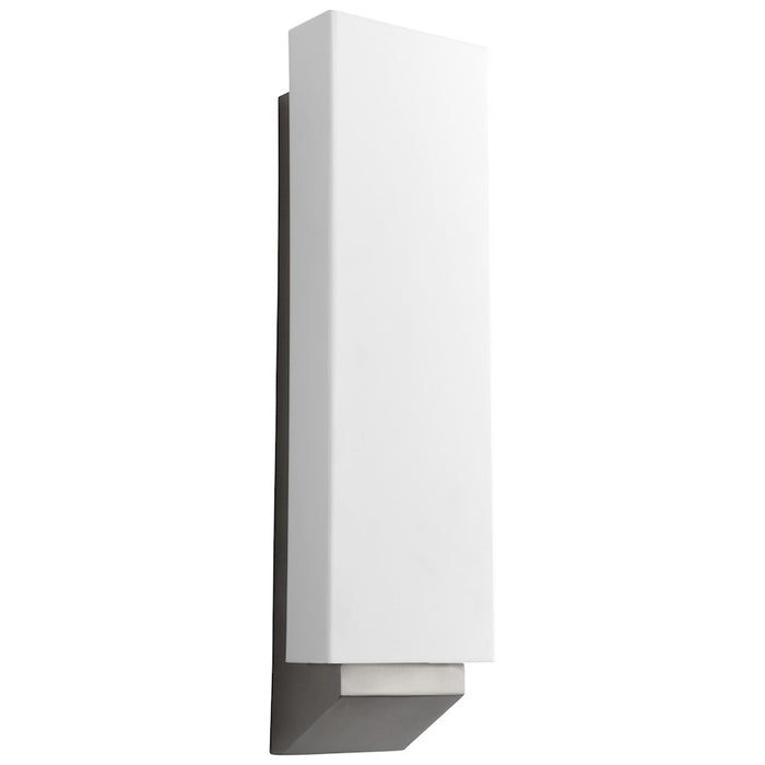 Oxygen Lighting Polaris 1 Light Sconce, Satin Nickel/Matte White
