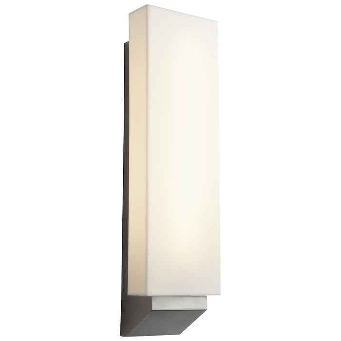 Oxygen Lighting Polaris 1 Light Sconce, Satin Nickel/Matte White