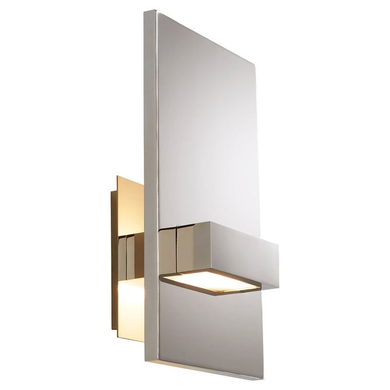 Oxygen Lighting Vela 3500K 120V Sconce, Polished Nickel