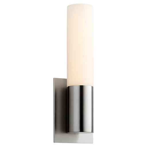 Oxygen Lighting Magneta 3500K 120V Glass Sconce, Satin Nickel