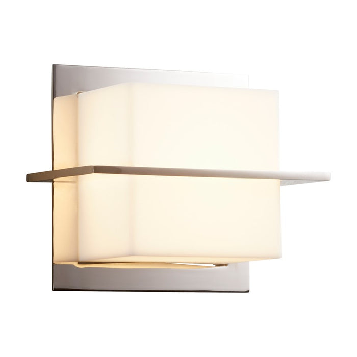 Oxygen Lighting Metrix 3500K 120V Sconce, Polished Nickel