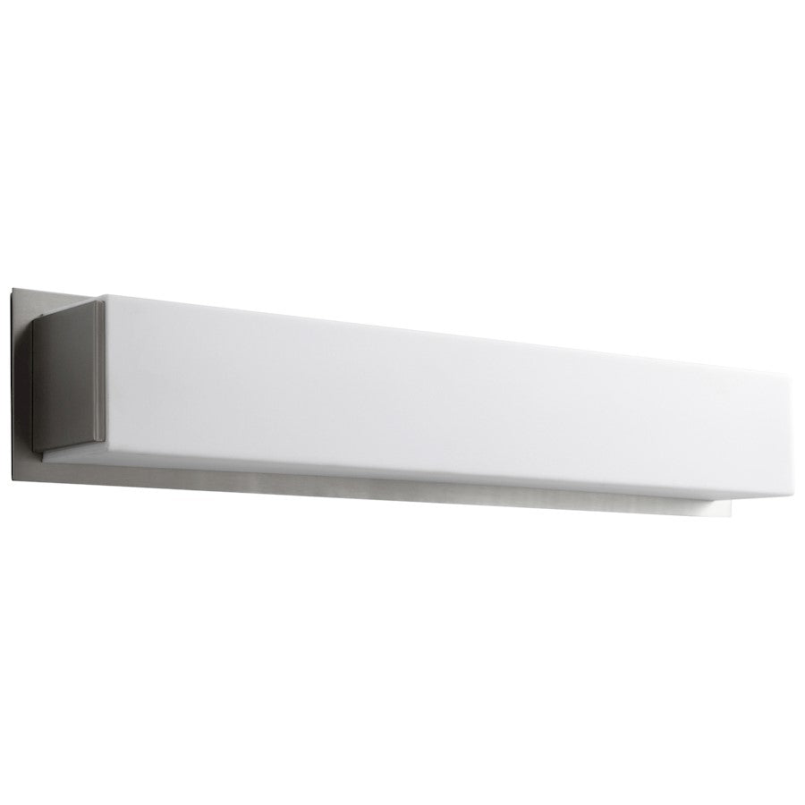 Oxygen Lighting Fuse 2 Light Vanity, 9W, Satin Nickel/Matte White