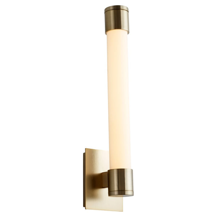 Oxygen Lighting Zenith 2700K LED Sconce, Aged Brass