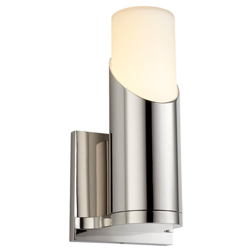 Oxygen Lighting Ellipse 3500K Glass Sconce, Polished Nickel