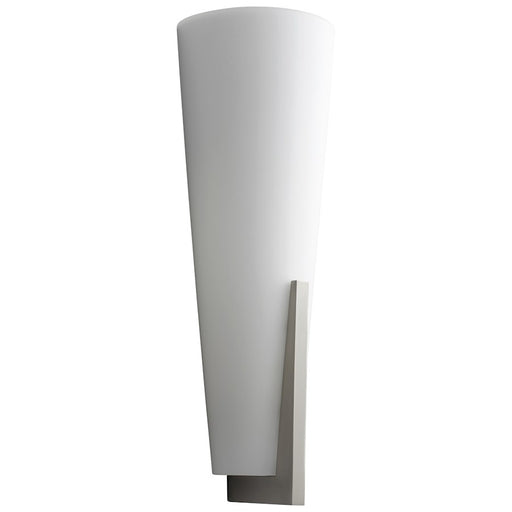 Oxygen Lighting Songbird 1 Light Sconce, Nickel/White Opal