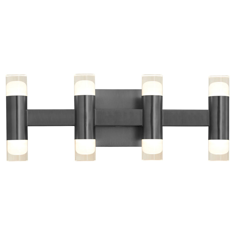Oxygen Lighting Alarum 8 Light LED Vanity, Black