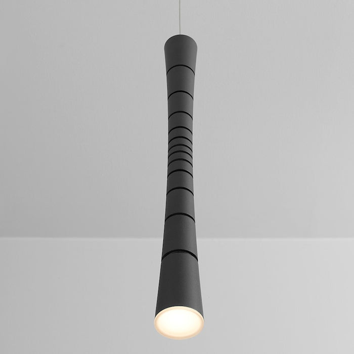 Oxygen Lighting Sabre 1 Light Pendant, Black