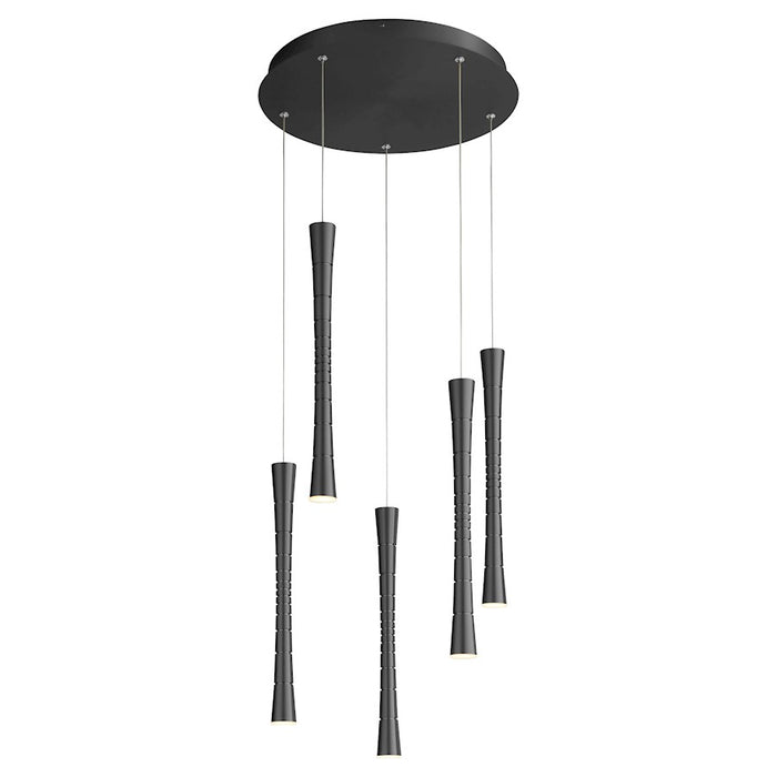 Oxygen Lighting Sabre 5 Light Pendant, Black