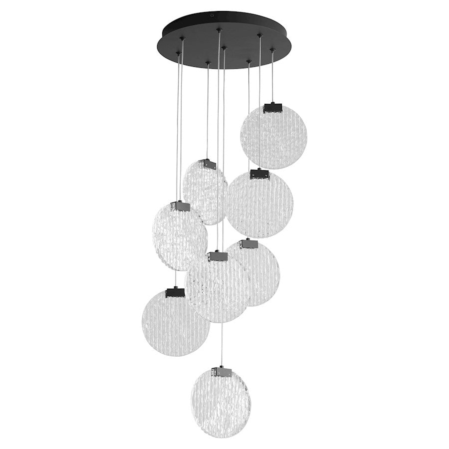 Oxygen Lighting Axiom 8 Light Pendant, Black - 3-6051-15