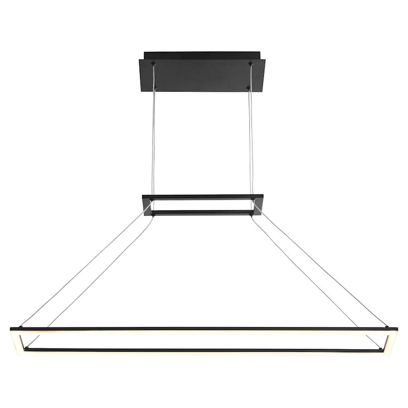 Oxygen Lighting Xanni 1 Light 35" Pendant, Black