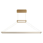 Oxygen Lighting Xanni 1 Light 47" Pendant, Aged Brass - 3-6055-40