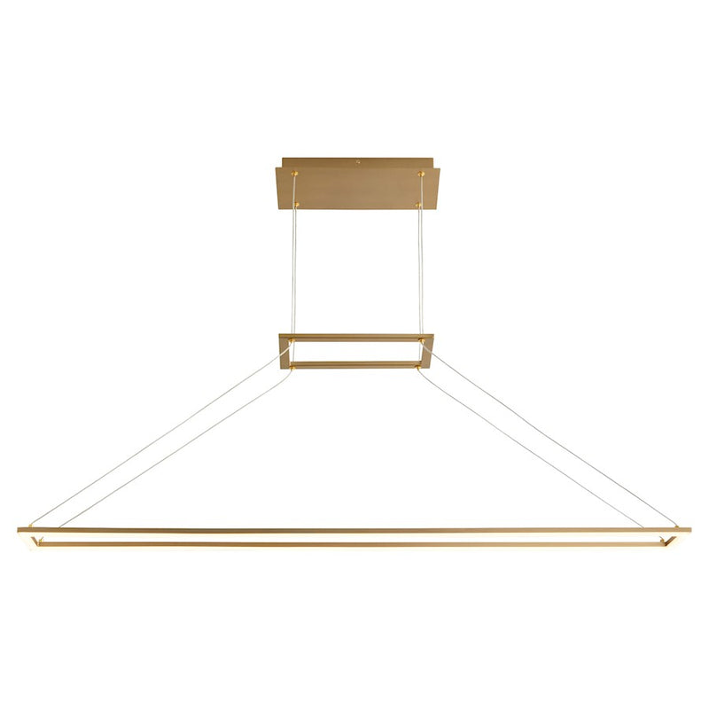 Oxygen Lighting Xanni 1 Light 47" Pendant, Aged Brass