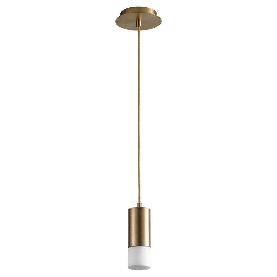 Oxygen Lighting Magneta 2700K 8" Glass Pendant, Aged Brass - 3-607-27140