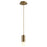 Oxygen Lighting Magneta 2700K 8" Glass Pendant, Aged Brass
