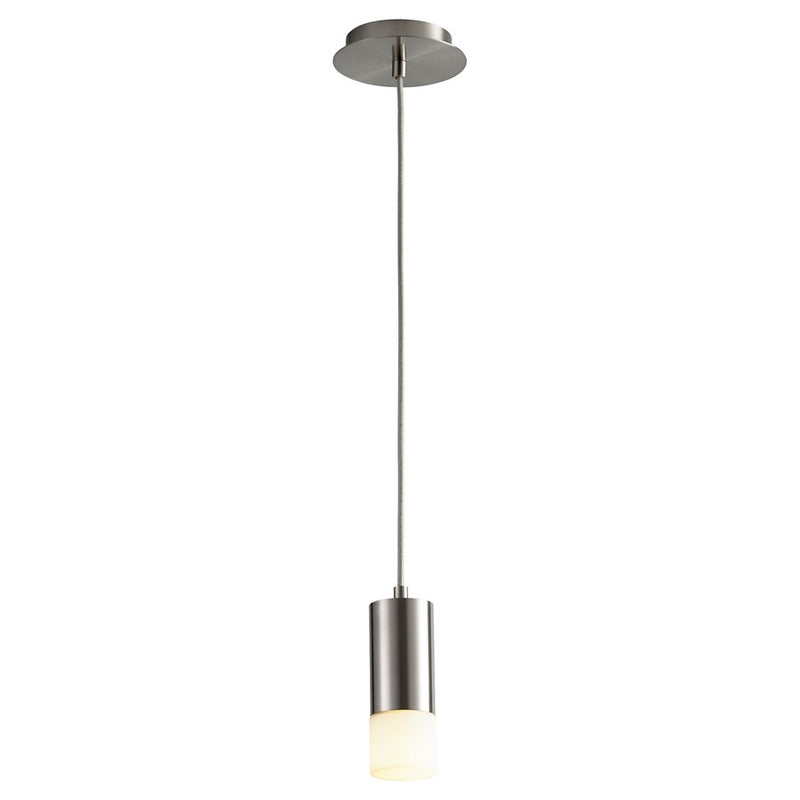Oxygen Lighting Magneta 3500K 8" Glass Pendant, Stn