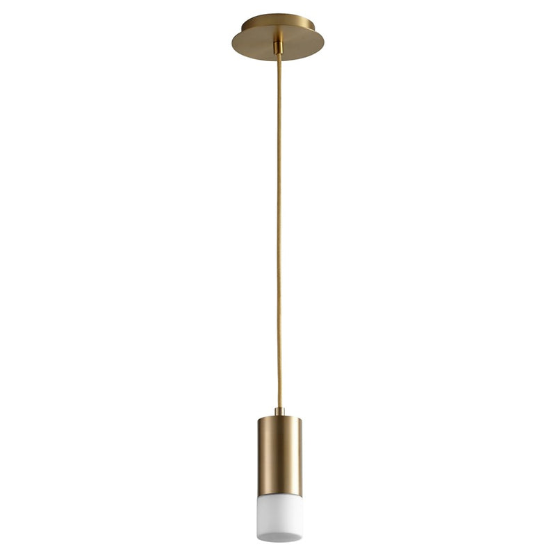 Oxygen Lighting Magneta 3500K 8" Glass Pendant, Aged Brass - 3-607-35140