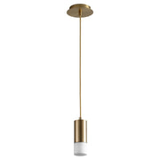 Oxygen Lighting Magneta 4000K 8" Glass Pendant, Aged Brass - 3-607-40140