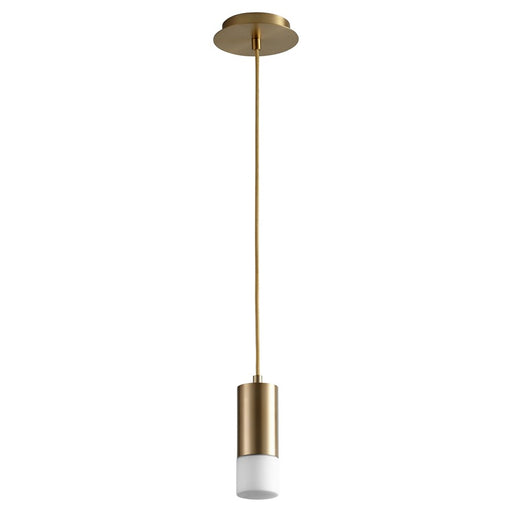 Oxygen Lighting Magneta 4000K 8" Glass Pendant, Aged Brass - 3-607-40140