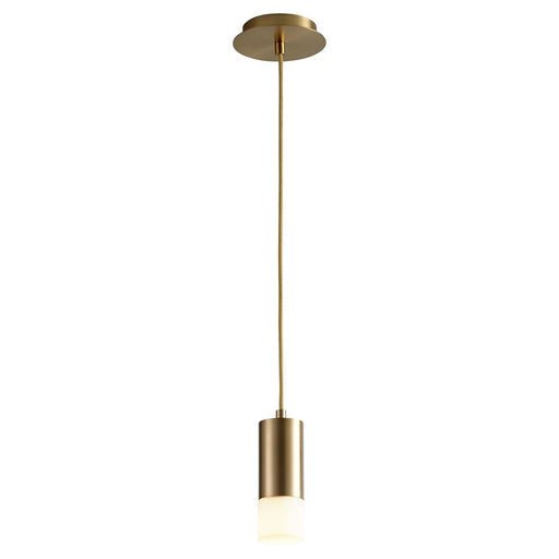 Oxygen Lighting Magneta 4000K 8" Glass Pendant, Aged Brass