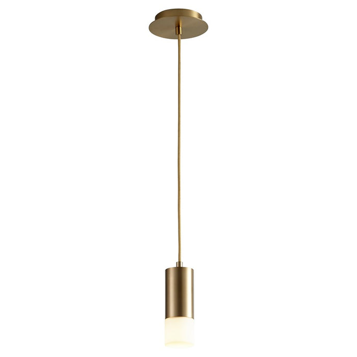 Oxygen Lighting Magneta 4000K 8" Glass Pendant, Aged Brass