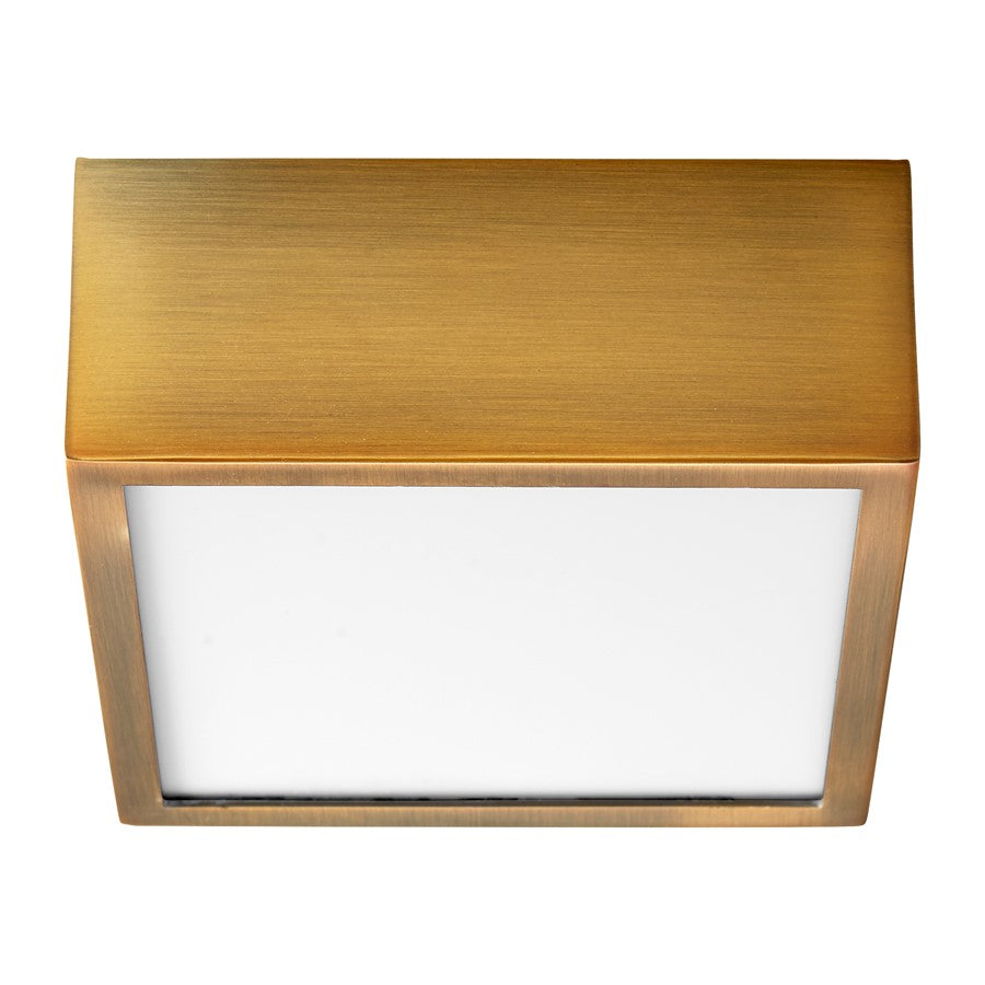 Oxygen Lighting Pyxis 4000K 120V Dim Ceiling Mount, Aged Brass - 3-610-4040