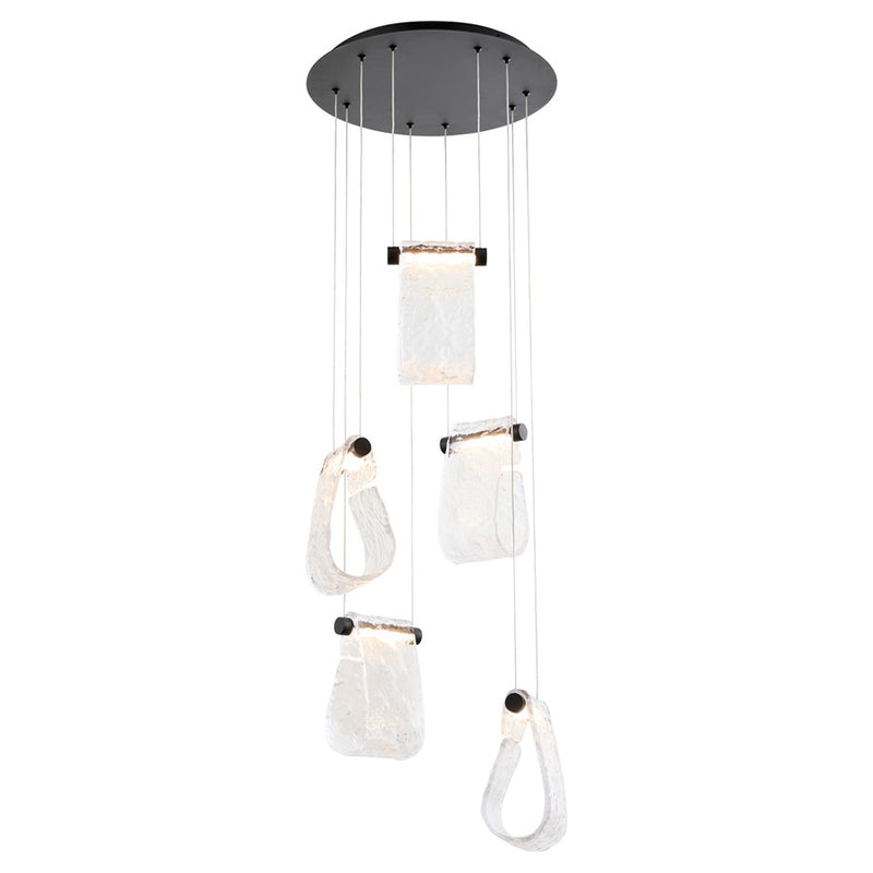 Oxygen Lighting Veer 5Lt 5Cct Pendant, Black
