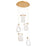 Oxygen Lighting Veer 5Lt 5Cct Pendant, Aged Brass