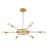 Oxygen Lighting Sperano 44"/6Lt Cct Chandelier, Aged Brass - 3-6118-40