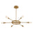 Oxygen Lighting Sperano 44"/6Lt Cct Chandelier, Aged Brass