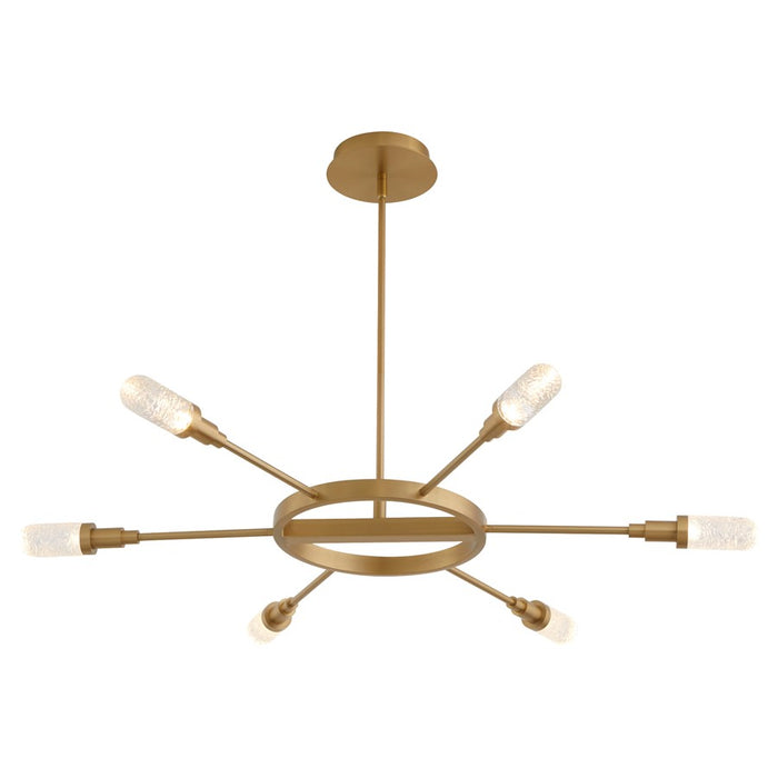 Oxygen Lighting Sperano 44"/6Lt Cct Chandelier, Aged Brass