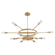 Oxygen Lighting Sperano 60"/12Lt Cct Chandelier, Aged Brass - 3-6119-40