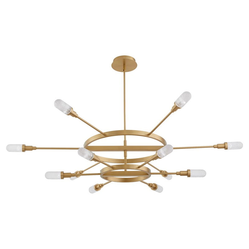 Oxygen Lighting Sperano 60"/12Lt Cct Chandelier, Aged Brass - 3-6119-40