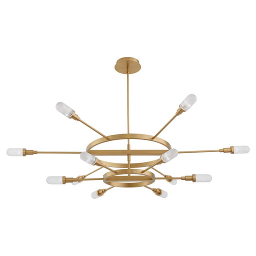Oxygen Lighting Sperano 60"/12Lt Cct Chandelier, Aged Brass - 3-6119-40