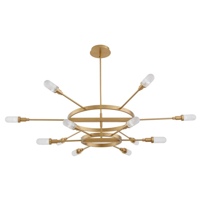 Oxygen Lighting Sperano 60"/12Lt Cct Chandelier, Aged Brass - 3-6119-40