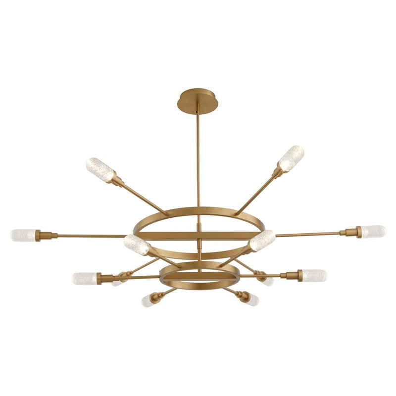 Oxygen Lighting Sperano 60"/12Lt Cct Chandelier, Aged Brass