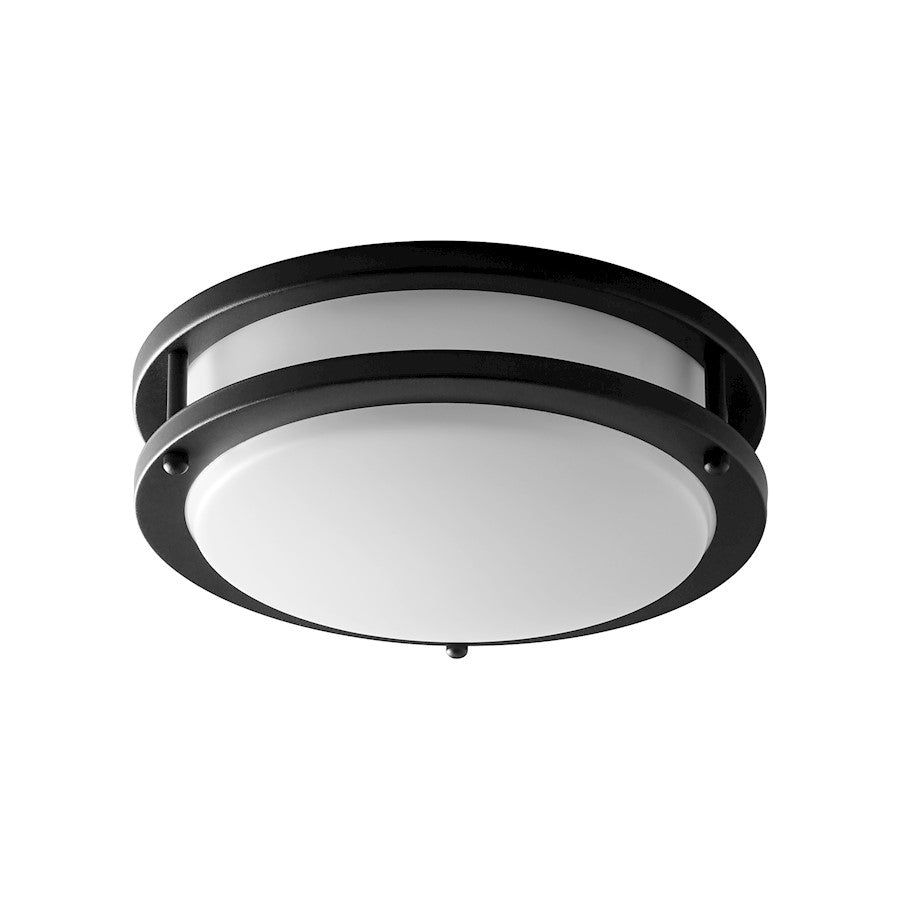 Oxygen Lighting Oracle 1 Light 10" Flush Mount, Black - 3-618-15