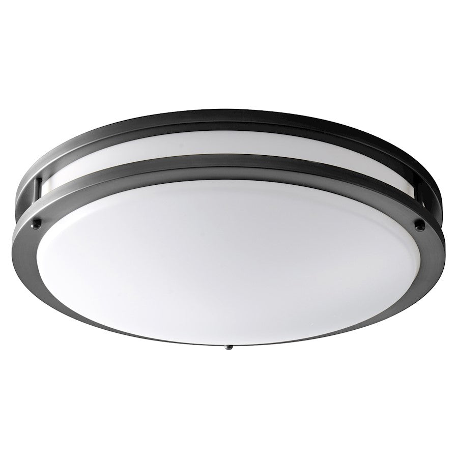 Oxygen Lighting Oracle 1 Light 18" Flush Mount, Black - 3-619-15