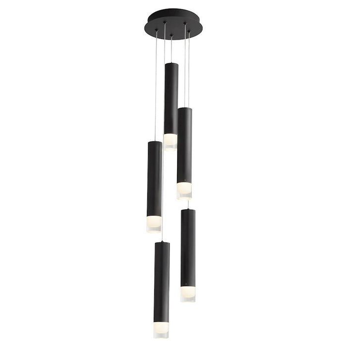 Oxygen Lighting Alarum 5 Light Pendant, Black