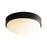 Oxygen Lighting Journey 1 Light 11" Flush Mount, Black/Satin Opal