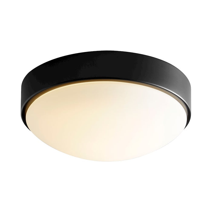 Oxygen Lighting Journey 1 Light 11" Flush Mount, Black/Satin Opal