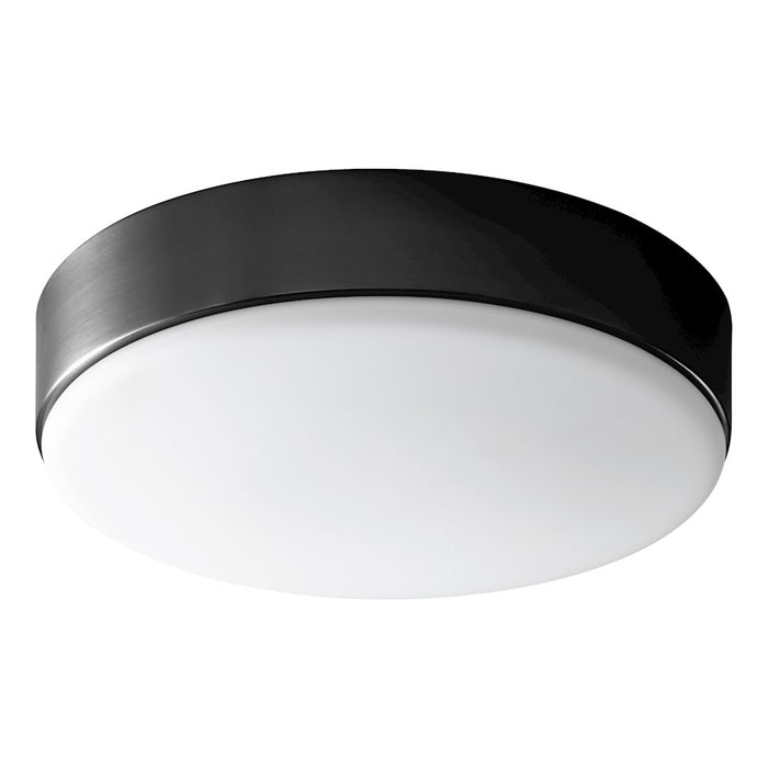 Oxygen Lighting Journey 2 Light 14" Flush Mount, Black/Satin Opal - 3-624-15