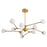 Oxygen Lighting Orbe 10Lt 5Cct Chandelier, Brushed Brass - 3-647-56