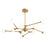 Oxygen Lighting Orbe 10Lt 5Cct Chandelier, Brushed Brass