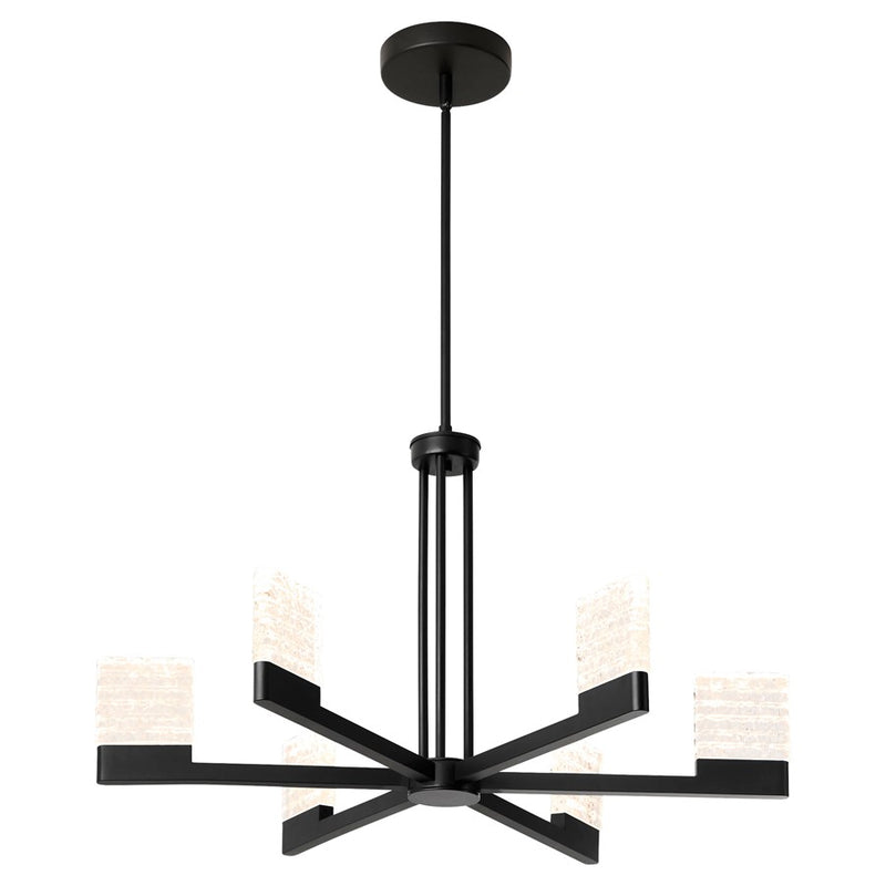 Oxygen Lighting Gamma 6Lt 5Cct LED Chandelier, Black