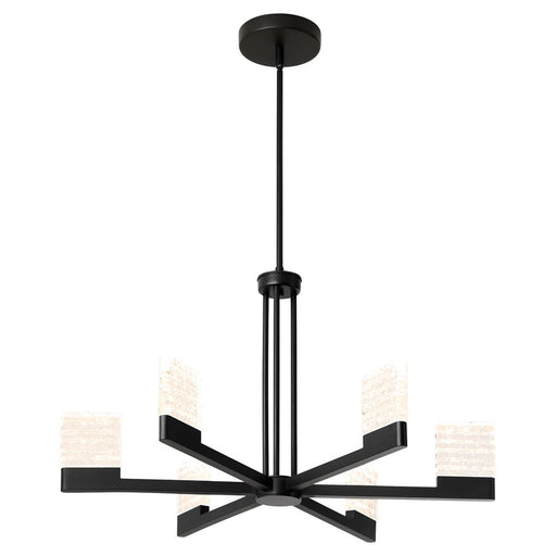 Oxygen Lighting Gamma 6Lt 5Cct LED Chandelier, Black