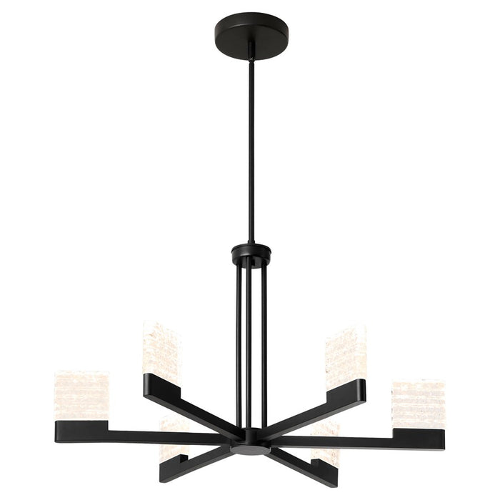 Oxygen Lighting Gamma 6Lt 5Cct LED Chandelier, Black