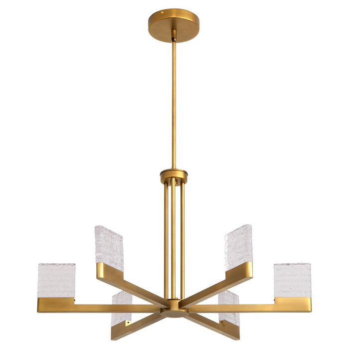 Oxygen Lighting Gamma 6Lt 5Cct LED Chandelier, Brushed Brass - 3-650-56